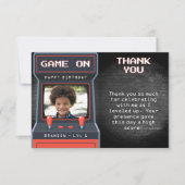 Arcade Game Foto Bakstenen Muur Retro Bedankkaart (Voorkant)