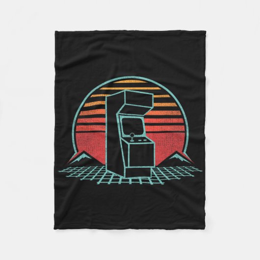 Arcade Gameautomaat Behuizing Nostalgie Retro 80-e Fleece Deken (Voorkant)