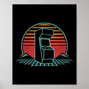 Arcade Gameautomaat Behuizing Nostalgie Retro 80s Poster