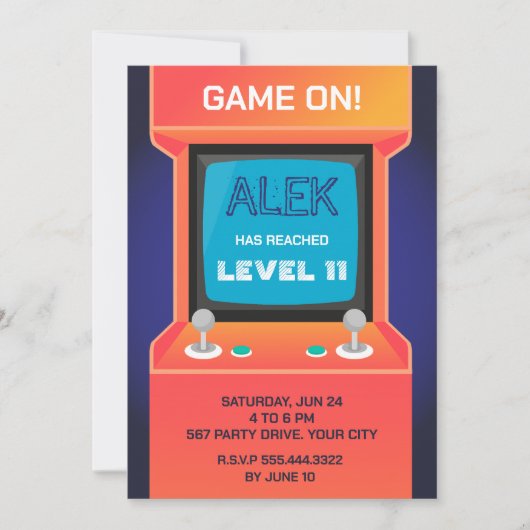 Arcade gamer kaart (Voorkant)