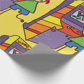 Arcade Gamer Stick Figuur Leuke  videogame Cadeaupapier (Hoek)