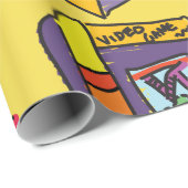 Arcade Gamer Stick Figuur Leuke  videogame Cadeaupapier (Rol Hoek)