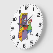 Arcade Gamer Stick Figuur Leuke  videogame Grote Klok (Hoek)