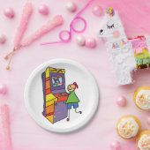 Arcade Gamer Stick Figuur Leuke  videogame Papieren Bordje (Feest)