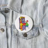 Arcade Gamer Stick Figuur Leuke  videogame Ronde Button 7,6 Cm