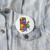 Arcade Gamer Stick Figuur Leuke  videogame Ronde Button 7,6 Cm (In situ)