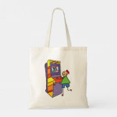 Arcade Gamer Stick Figuur Leuke  videogame Tote Bag (Achterkant)