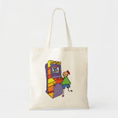 Arcade Gamer Stick Figuur Leuke  videogame Tote Bag (Voorkant)