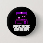Arcade Gamer - Upright Cabinet With Purple Style  Ronde Button 5,7 Cm (Voorkant)
