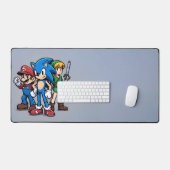 Arcade Heroes Desk Mat - Retro Pixel Art (Keyboard & Muis)