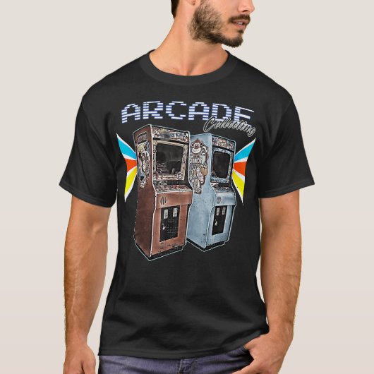 Arcade kast 1970 1980 1990 Video Game C T-shirt (Voorkant)