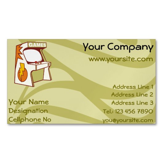 Arcade machine magnetisch visitekaartje (Voorkant)
