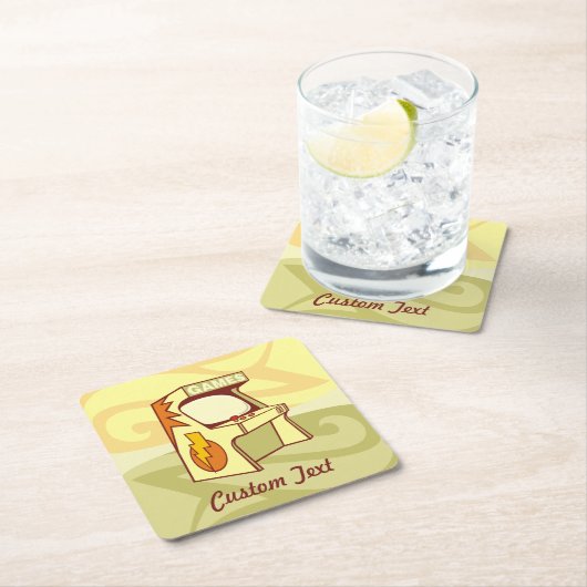 Arcade machine vierkant papier onderzetter (Insitu)