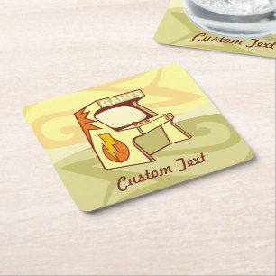 Arcade machine vierkant papier onderzetter