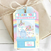 Arcade Meisje Verjaardag Schattige Blauwe Klauw Ma Cadeaulabel