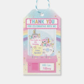 Arcade Meisje Verjaardag Schattige Roze Klauw Mach Cadeaulabel (Voorkant)