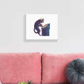 Arcade Meowster – Nostalgische gamer kat Canvas Afdruk (Insitu (Woonkamer))