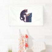 Arcade Meowster – Nostalgische gamer kat Spandoek (Insitu)