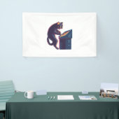 Arcade Meowster – Nostalgische gamer kat Spandoek (Beurs)