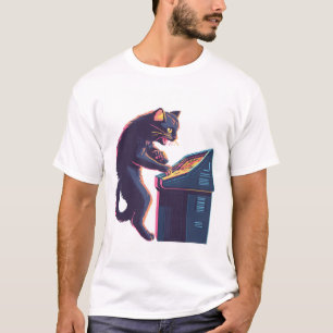 Arcade Meowster – Nostalgische gamer kat T-shirt