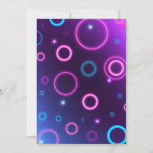 Arcade Neon Glow verjaardagsfeestje Kaart (Achterkant)