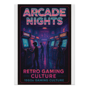 Arcade Nights - Retro Gaming Cultuur Perfect Poster