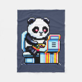 Arcade Panda Gamer - Retro Pixel Art Gaming Design Fleece Deken (Voorkant)