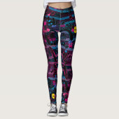 Arcade Patterned Women's Leggings (Voorkant)