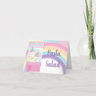 Arcade Pink Claw Machine Verjaardags Voedsel Tent  Bedankkaart