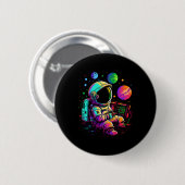 Arcade Planets Universe Gaming Astronaut Ronde Button 5,7 Cm (Voorkant /achterkant)
