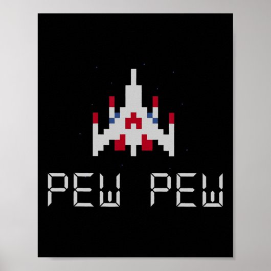 Arcade Retro Video Game Ship 1 Poster (Voorkant)