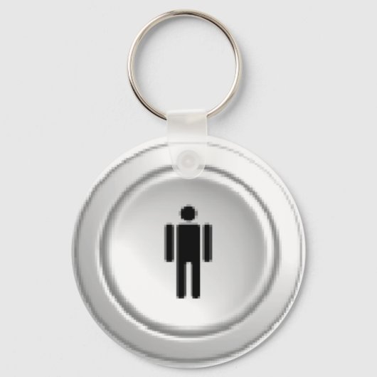 arcade-speler 1-toets sleutelhanger (Voorkant)