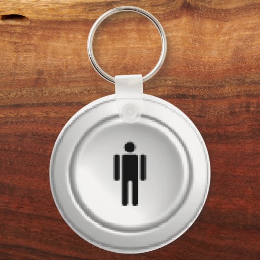 arcade-speler 1-toets sleutelhanger (Voorkant)