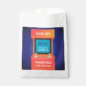 Arcade-verjaardag, gamer-verjaardagsuitnodiging bedankzakje (Voorkant)