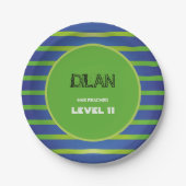 Arcade-verjaardag, gamer-verjaardagsuitnodiging papieren bordje (Voorkant)