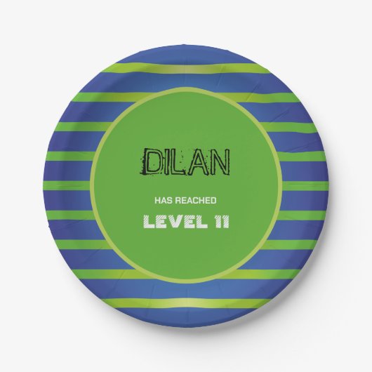 Arcade-verjaardag, gamer-verjaardagsuitnodiging papieren bordje (Voorkant)