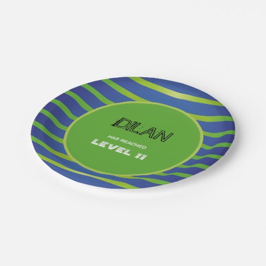 Arcade-verjaardag, gamer-verjaardagsuitnodiging papieren bordje (Gekanteld)