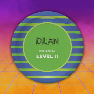 Arcade-verjaardag, gamer-verjaardagsuitnodiging papieren bordje