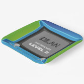 Arcade-verjaardag, gamer-verjaardagsuitnodiging papieren bordje (Gebogen)