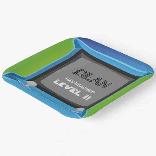 Arcade-verjaardag, gamer-verjaardagsuitnodiging papieren bordje (Gebogen)