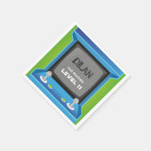 Arcade-verjaardag, gamer-verjaardagsuitnodiging servet (Hoek)