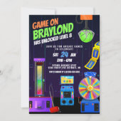 Arcade verjaardagsfeest uitnodiging (Voorkant)