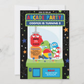 Arcade Verjaardagsfeestje Video Game Boy Kaart (Voorkant)