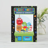 Arcade Verjaardagsfeestje Video Game Boy Kaart (Staand voorkant)