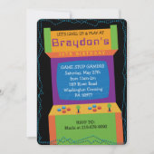 ARCADE VIDEO GAME GAMER Uitnodiging voor verjaarda (Voorkant)