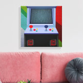 Arcade Video Game Joystick Colorful Wall Art Canvas Afdruk (Insitu (Woonkamer))