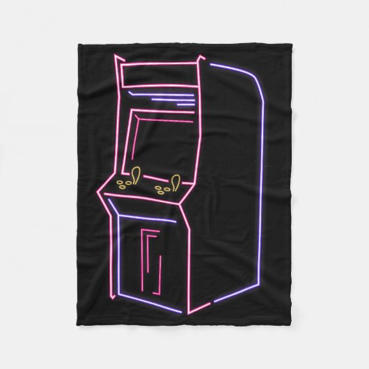 Arcade Video Gamer Machine 80s 90s Re Fleece Deken (Voorkant)