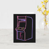Arcade Video Gamer Machine 80s 90s Re Kaart (Gele Bloem)
