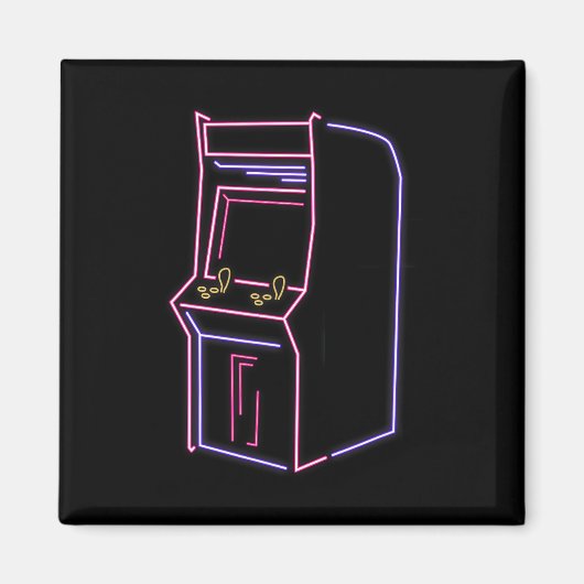 Arcade Video Gamer Machine 80s 90s Re Magneet (Voorkant)