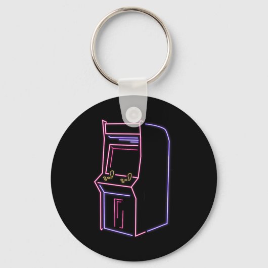 Arcade Video Gamer Machine 80s 90s Re Sleutelhanger (Voorkant)